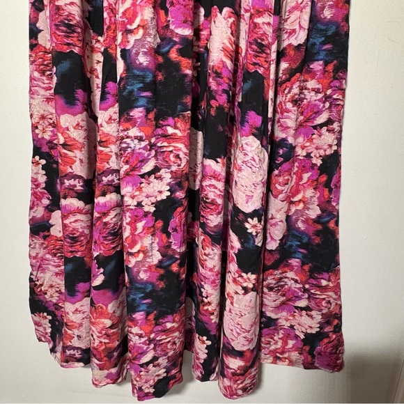 Torrid Black Floral Knit-To-Woven Dress Size 1x - Picture 11 of 15